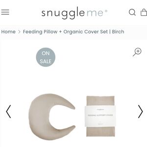 Feeding Pillow with Organic Cover Set - Birch